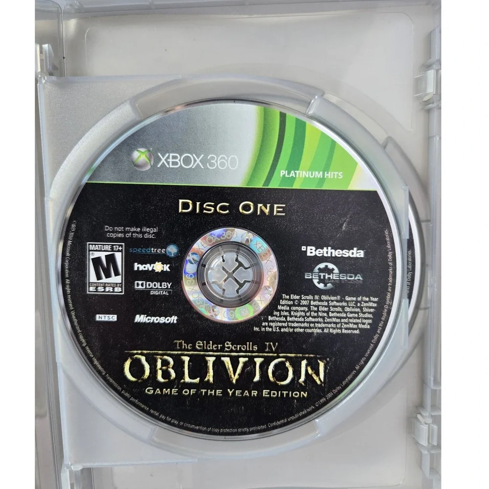 Elder‎ Scrolls IV 4 Oblivion GOTY - Xbox 360 - Complete CIB W/ Manual & Map!